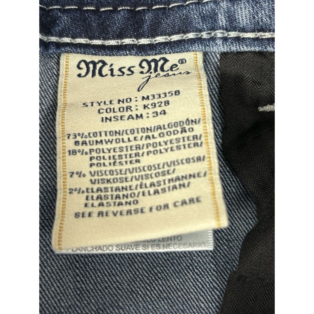 Miss Me Jeans Women's Size 31 Chloe Bootcut Blue Mid Rise Jeans (Hemmed) - Picture 13 of 15